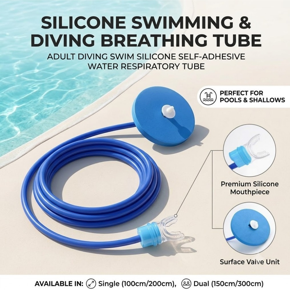 Saltwater Line - أنبوب تنفس مرن من السيليكون للغوص