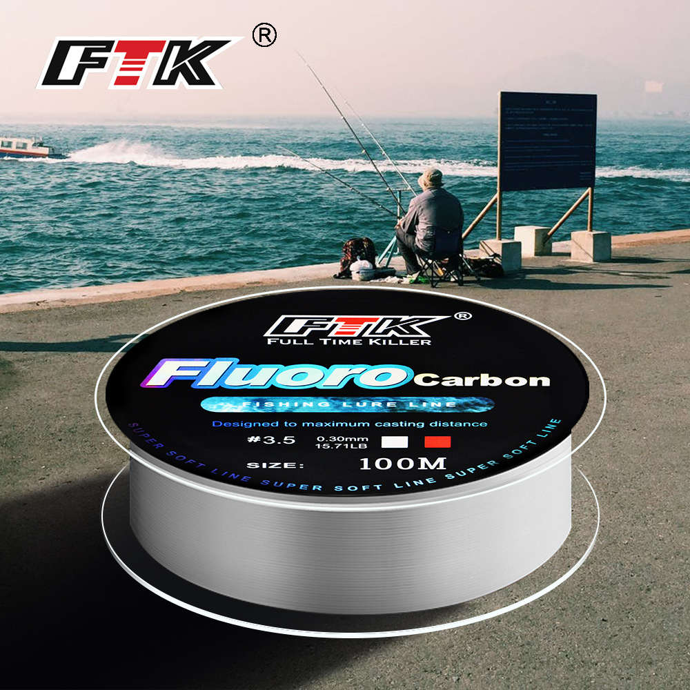 Fluorocarbon Line - 100 متر الفلوروكربون طلاء خيط صنارة
