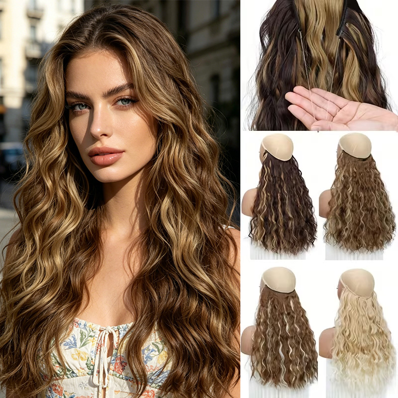 Monofilament Line - وصلات شعر صناعية طويلة مموجة ومجعدة