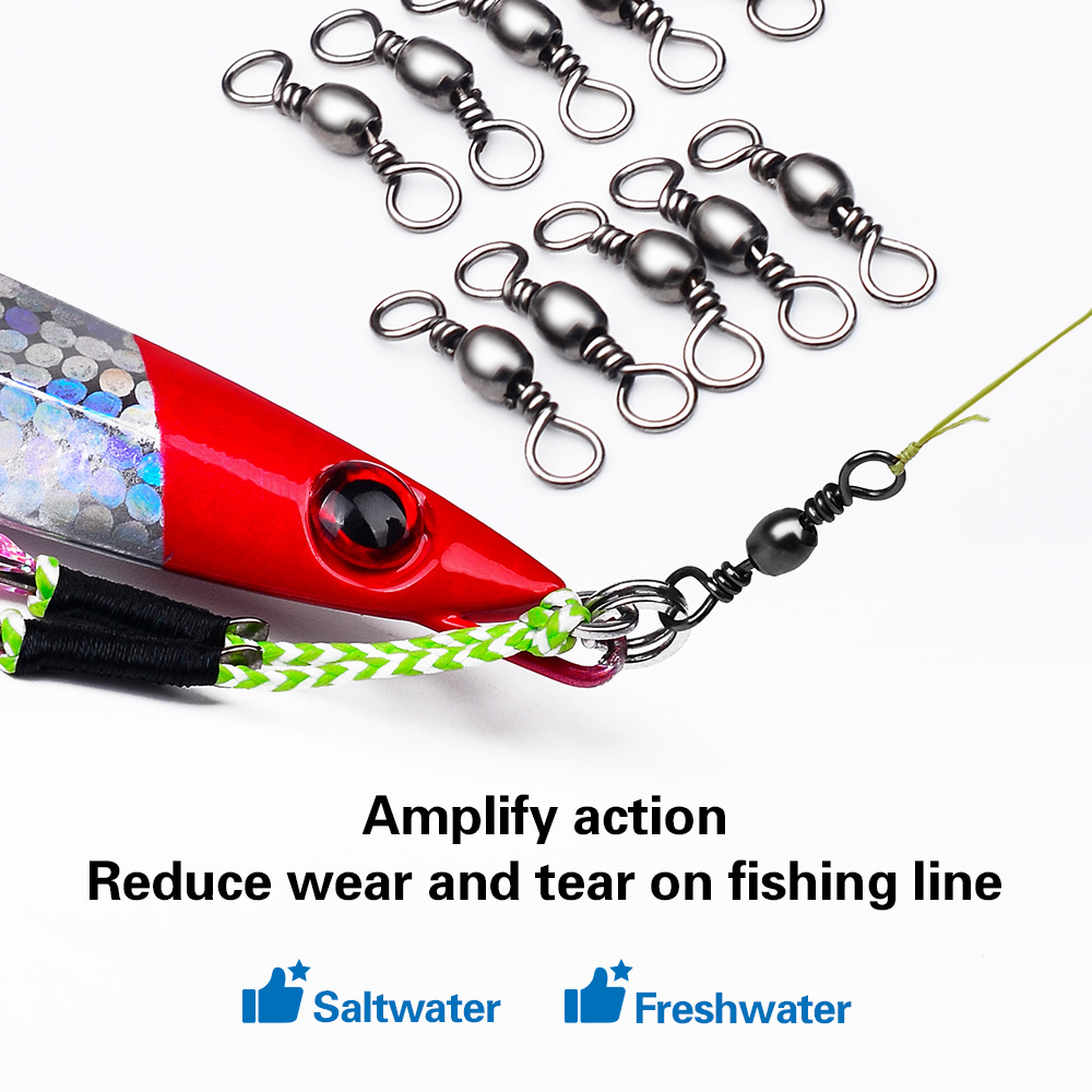 100 قطعة الصيد يدور موصل برميل - مراجعة Saltwater Line وسعره