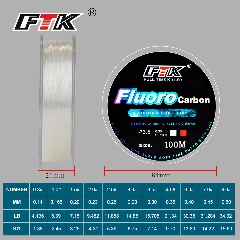 100 متر الفلوروكربون طلاء خيط  - مراجعة Fluorocarbon Line وسعره