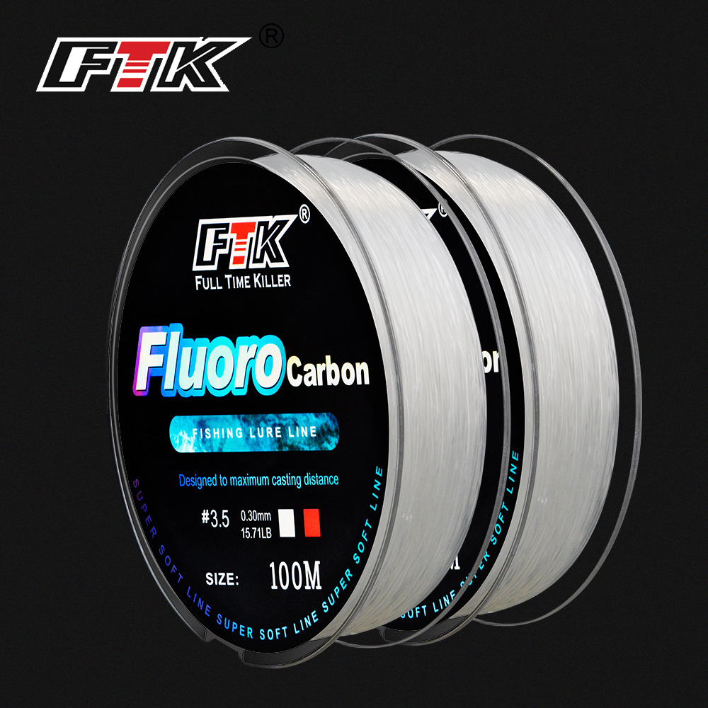 100 متر الفلوروكربون طلاء خيط  - مراجعة Fluorocarbon Line وسعره