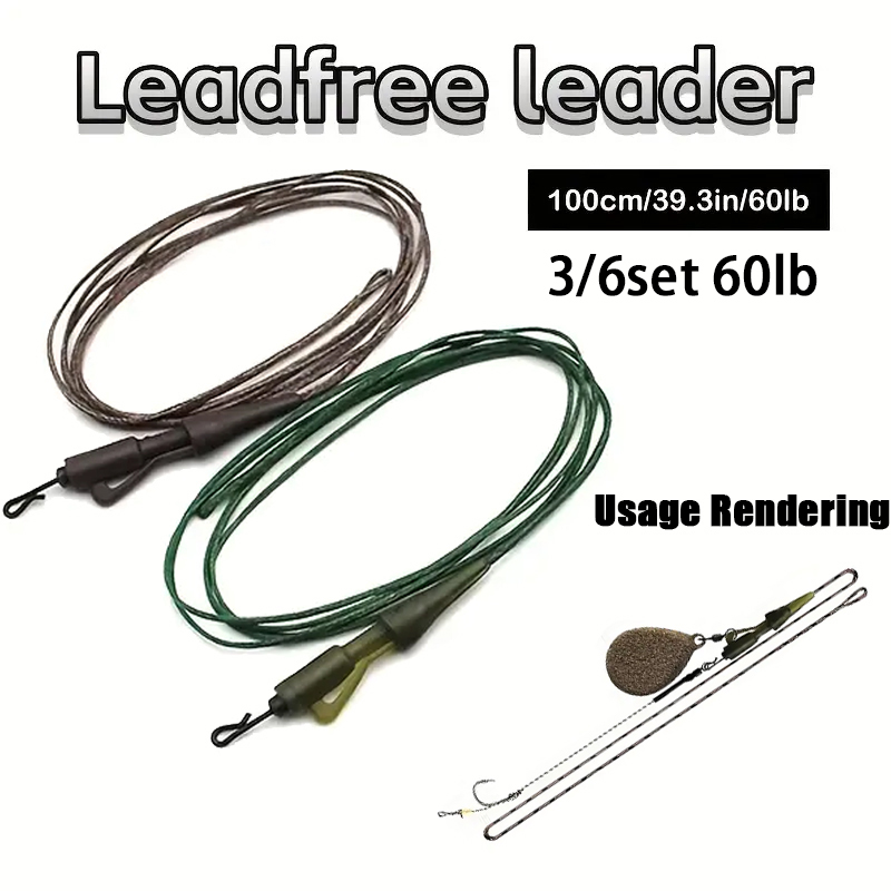 3/6 قطعة CarpCarp خيط صنارة ال - مراجعة Leader Line وسعره